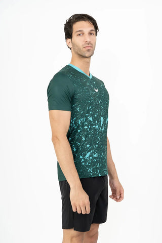 Marble Dri-Fit Padel T-Shirt - Green