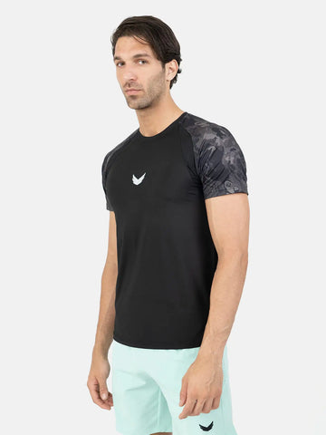 Dri-Fit Short sleeve Gray Camo Pattern T-shirt - Black