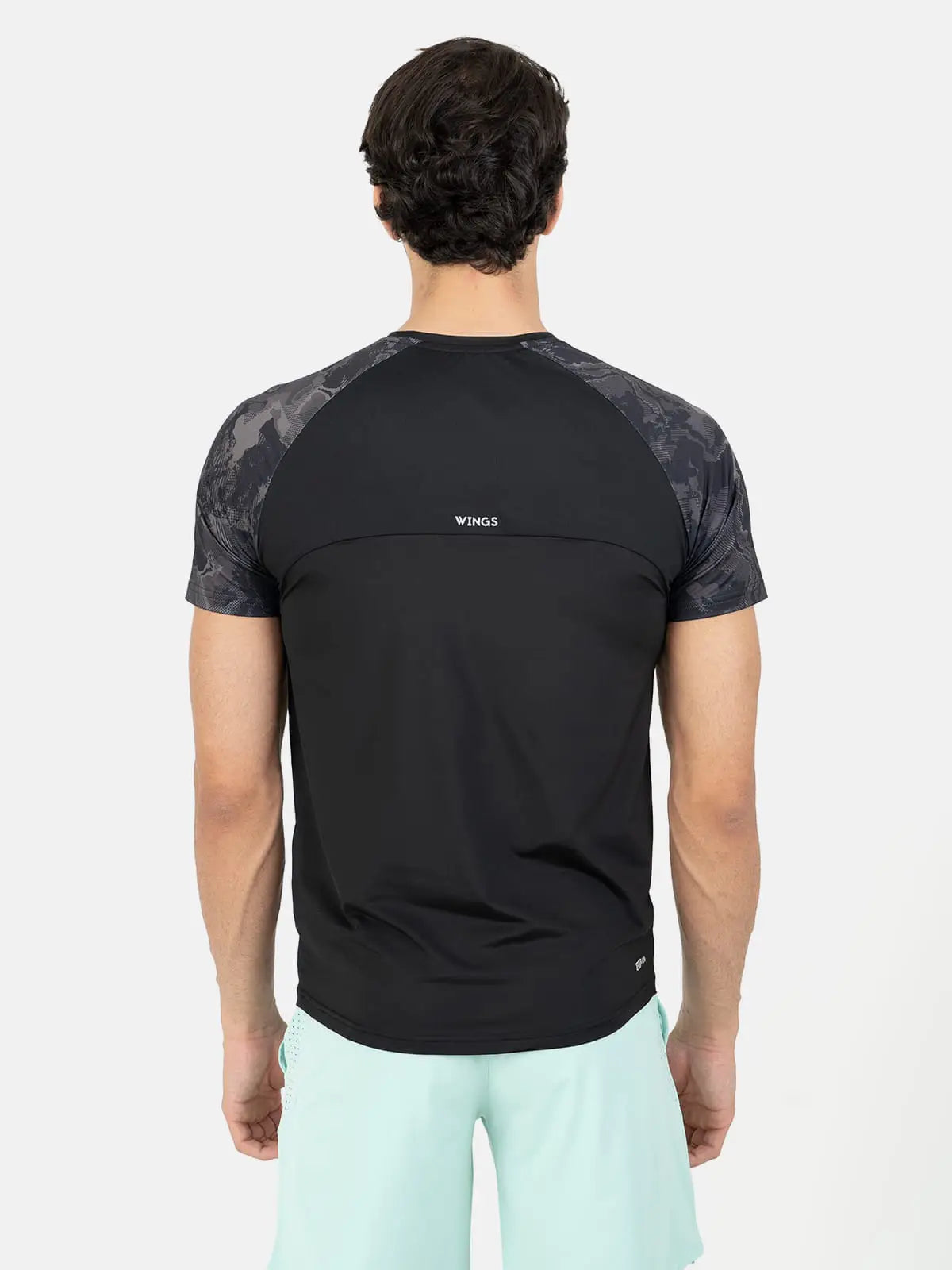 Dri-Fit Short sleeve Gray Camo Pattern T-shirt - Black
