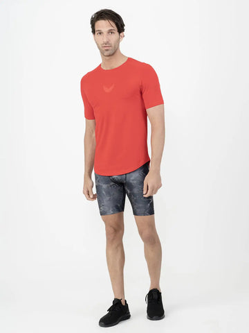 Curved Hem Basic Short Sleeve Training T-Shirt - CHILLIRED