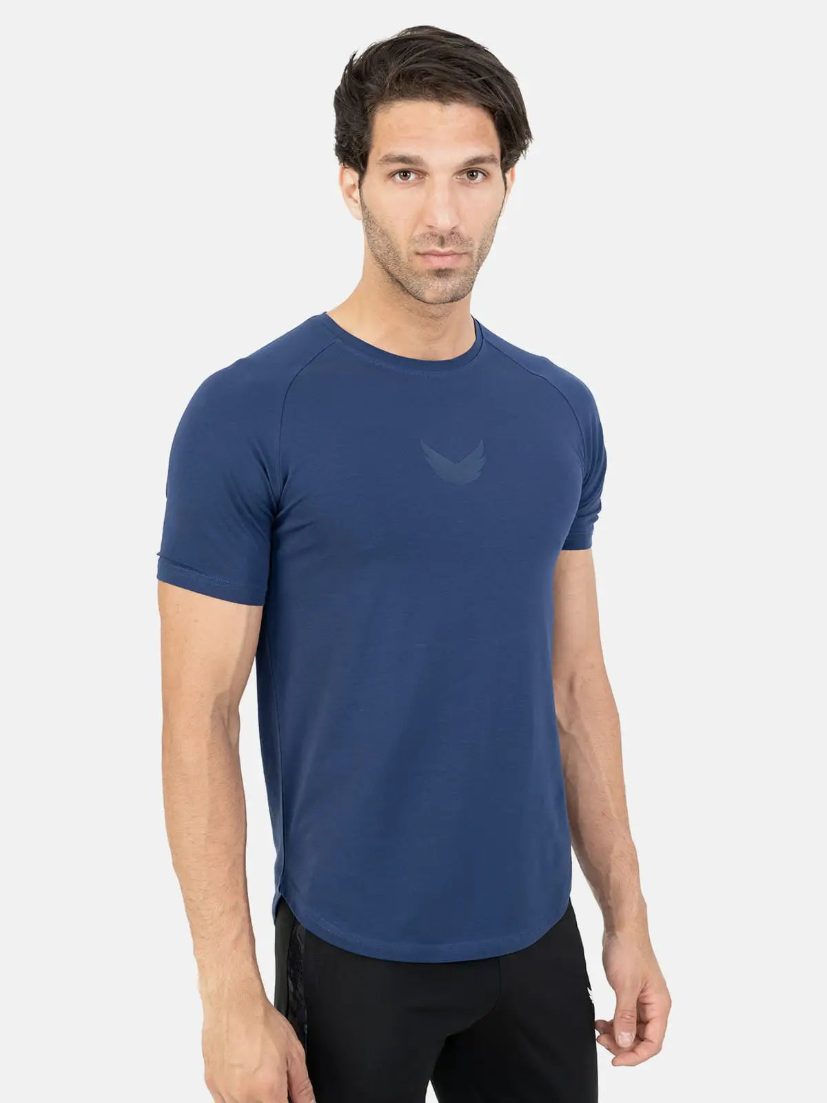 Curved Hem Basic Short Sleeve Training T-Shirt - NEAVY