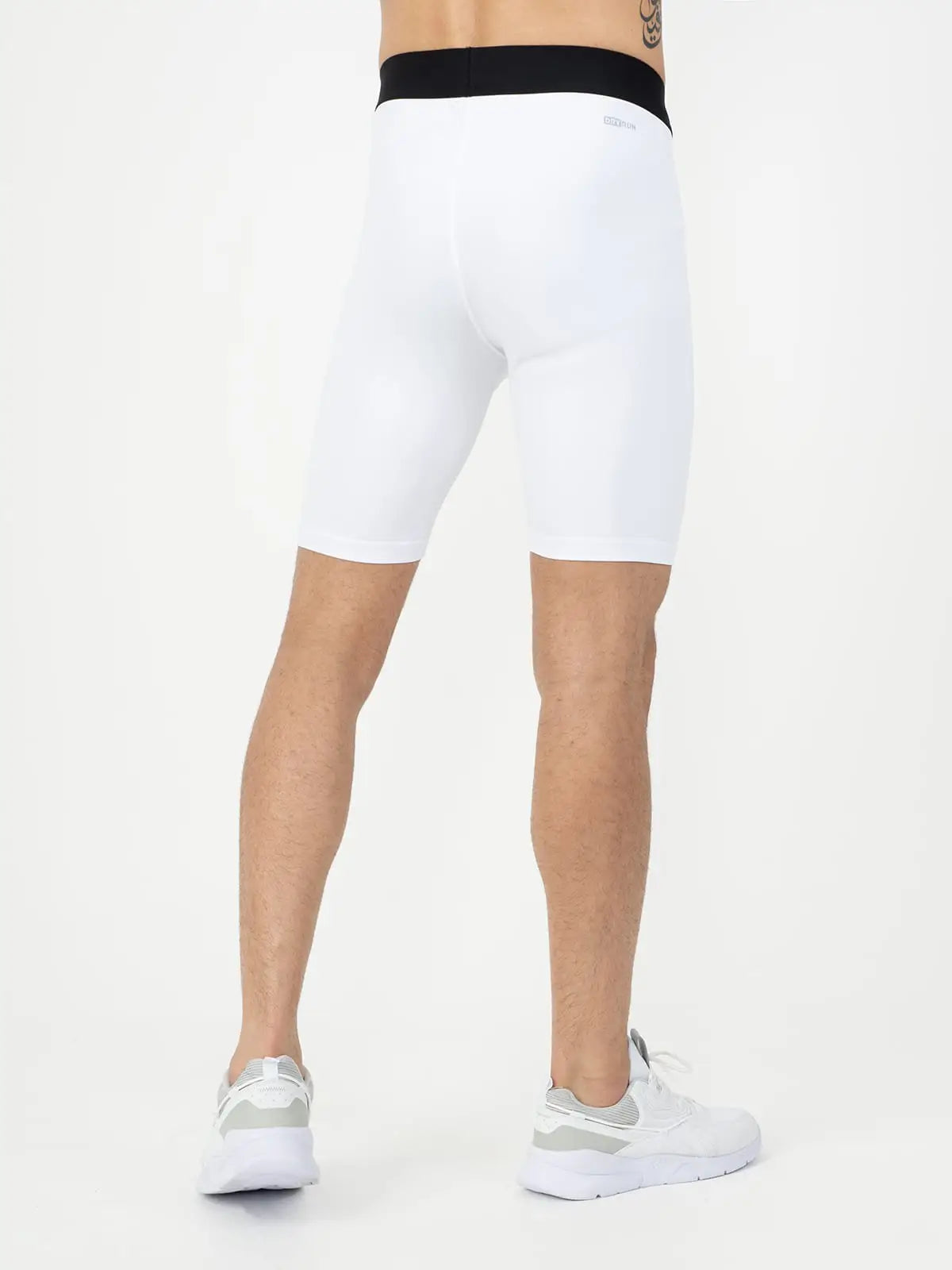 Wings Compression Long Training Shorts – White