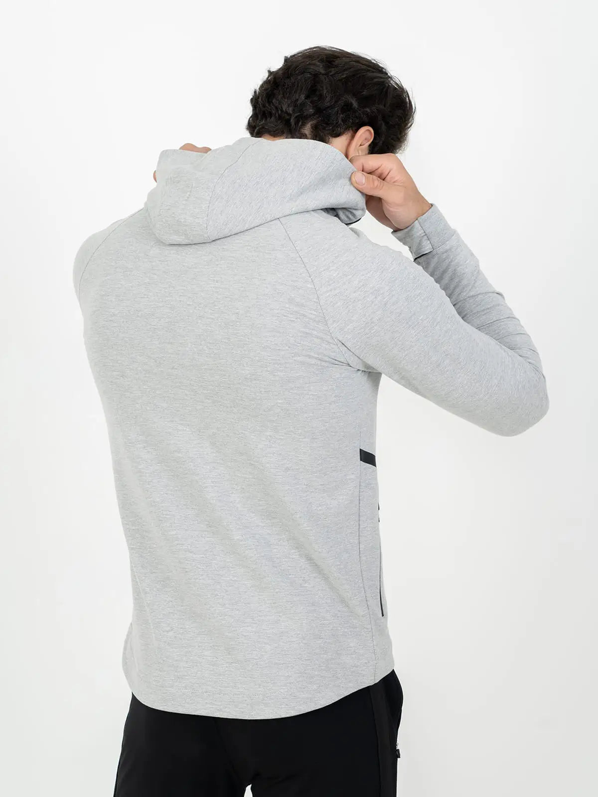 Wings Front Stripe Full-Zip Training Hoodie – Grey
