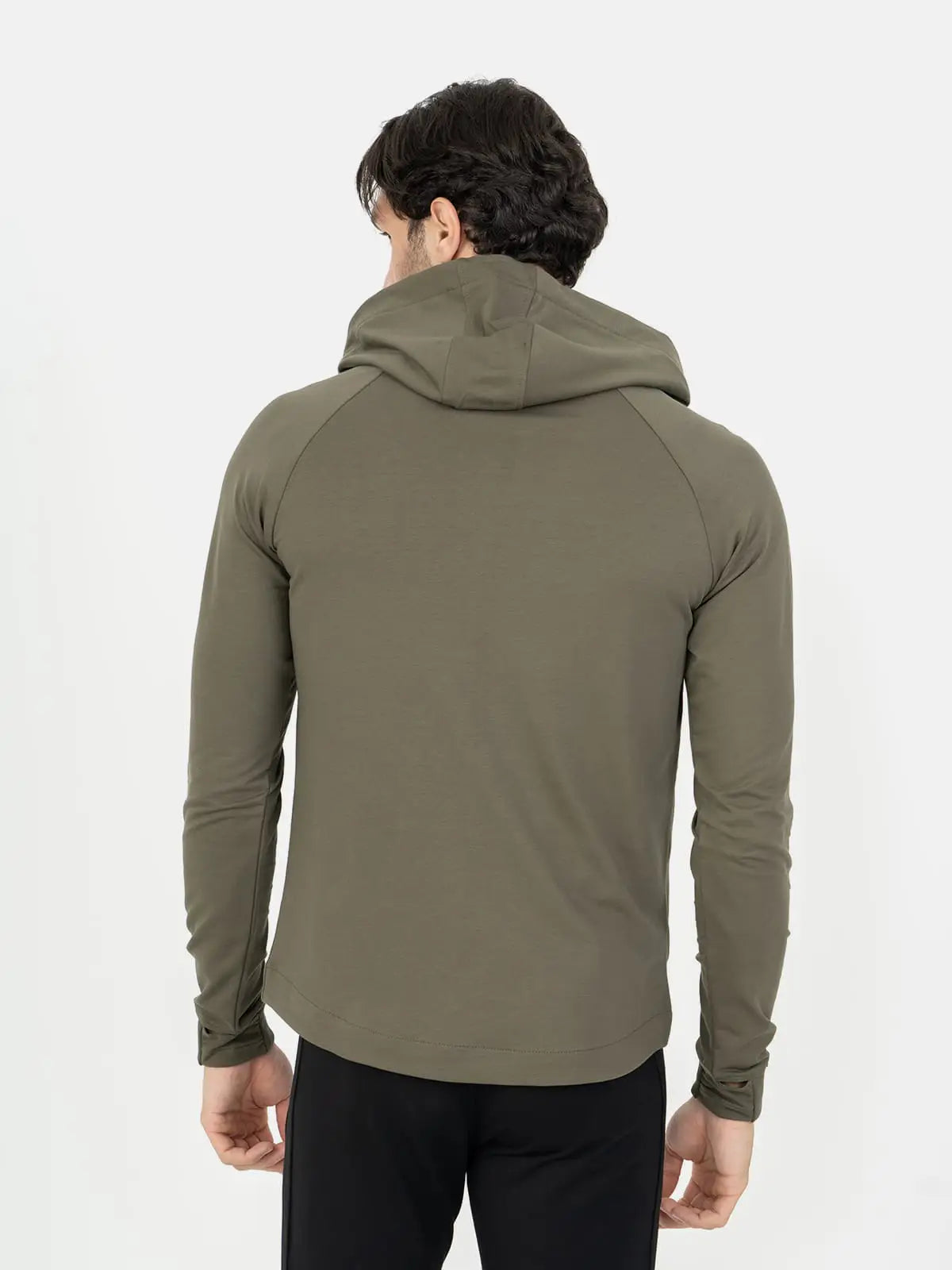 Wings Front Stripe Full-Zip Training Hoodie – Olive