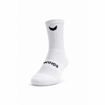 WINGS Performance Crew Socks-White
