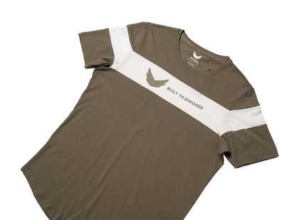 Build To Empower Tee - Khaki/White