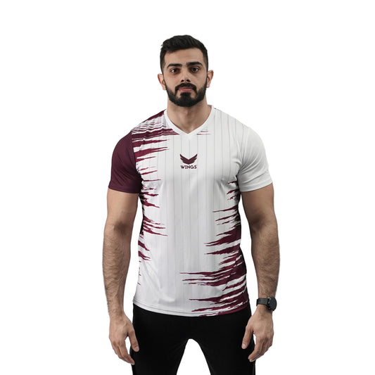 DriFit Tee - White/Maroon